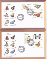 Papillons Butterflys 2011 Covers FDC FULL SET Romania. - FDC