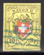 SCHWEIZ, 1850 Rayon II Gelb, Gestempelt - 1843-1852 Correos Federales Y Cantonales