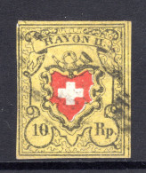 SCHWEIZ, 1850 Rayon II Gelb, Gestempelt - 1843-1852 Correos Federales Y Cantonales