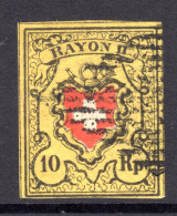 SCHWEIZ, 1850 Rayon II Gelb, Gestempelt - 1843-1852 Correos Federales Y Cantonales