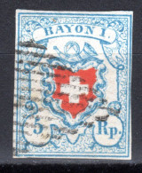 SCHWEIZ, 1851 Rayon I Hellblau, Gestempelt - 1843-1852 Poste Federali E Cantonali