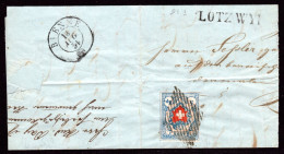 SCHWEIZ, 1851 Rayon I Hellblau, Auf Brief - 1843-1852 Timbres Cantonaux Et  Fédéraux