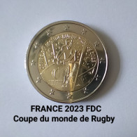 2 Euro Commémorative France 2023 Rugby  Type A Neuve De Rouleau FDC - France