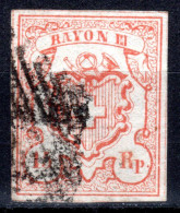 SCHWEIZ, 1852 Rayon III Nr. 18, Ziegelrot, Gestempelt - 1843-1852 Kantonalmarken Und Bundesmarken