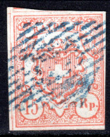 SCHWEIZ, 1852 Rayon III Nr. 20, Ziegelrot, Gestempelt - 1843-1852 Correos Federales Y Cantonales