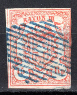 SCHWEIZ, 1852 Rayon III Nr. 18, Ziegelrot, Gestempelt - 1843-1852 Timbres Cantonaux Et  Fédéraux