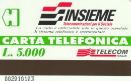 PREPAID PHONE CARD ITALIA TELECOM INSIEME L.5000 (CK3220 - Schede GSM, Prepagate & Ricariche