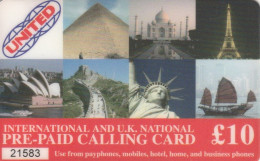 PREPAID PHONE CARD REGNO UNITO (CK4267 - BT Kaarten Voor Hele Wereld (Vooraf Betaald)