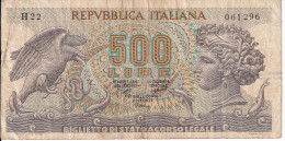 BILLETE DE ITALIA DE 500 LIRAS DEL AÑO 1970 -MEDUSA  (BANKNOTE) - 500 Liras