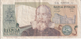 BILLETE DE ITALIA DE 2000 LIRAS DEL AÑO 1976 DE GALILEO  (BANKNOTE) - 2000 Lire