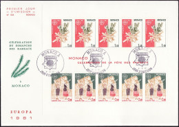 Europa CEPT 1981 Monaco FDC2 Y&T N°BF19 - Michel N°B17 - 1981