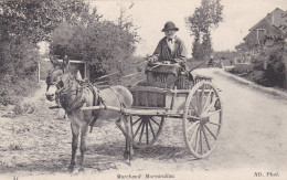 LE MORVAN - FRANCE - BELLE CPA ANIMEE - MARCHAND MORVANDIAU....CHARETTE A ÂNES... - Bourgogne