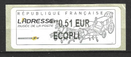 FRANCE. Vignette à 0,51€. L'adresse Musée De La Poste/Diligence Postale. - Stage-Coaches