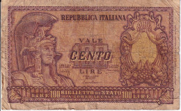 BILLETE DE ITALIA DE 100 LIRAS DEL AÑO 1951  (BANKNOTE) - 100 Lire