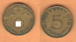 Germania 5 Reichpfenning 1938 A Germany Bronze Coin Allemagne - 5 Reichspfennig