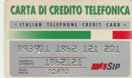 CARTA CREDITO TELEFONICA ITALIA SIP (CK5508 - Usi Speciali