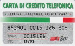 CARTA CREDITO TELEFONICA ITALIA SIP (CK5506 - Usages Spéciaux