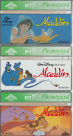 PHONE CARD SERIE 3 SCHEDE REGNO UNITO ALADDIN -LANDIS (CK7322 - BT Emissions Publicitaires