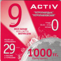 PREPAID PHONE CARD KAZAKISTAN-FORMA QUADRATA (CK7317 - Kazachstan