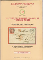 CATALOGUE DE VENTE WILLIAM 232 Eme COLLECTION Vanhingeland - Catalogues De Maisons De Vente