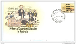FDC 10 FEVRIER 1982 150 YEARS OF SECONDARY EDUCATION IN AUSTRALIA - FDC