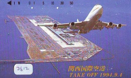 Télécarte JAPON *  AVION (2812)  AVIATION * AIRLINE Phonecard  JAPAN AIRPLANE * FLUGZEUG * VLIEGTUIG - Airplanes