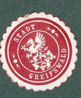 Cachet De Fermeture   -  Greifswad  - Stadt - Cachets Généralité