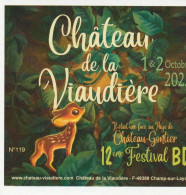 Etiquette Vin LACOMBE Benjamin Festival BD Château-Gontier 2022 (Sorcières.. - Dishes