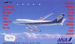 Télécarte JAPON * ANA  *  AVION (2822)  *  AVIATION * AIRLINE Phonecard  JAPAN AIRPLANE * FLUGZEUG * VLIEGTUIG - Flugzeuge