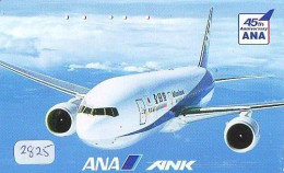 Télécarte JAPON * ANA  *  AVION (2825) *  AVIATION * AIRLINE Phonecard  JAPAN AIRPLANE * FLUGZEUG * VLIEGTUIG - Vliegtuigen