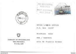 136 - 97 - Enveloppe Envoyée L'ambassade Suisse / Prétoria 1989 - Cartas & Documentos