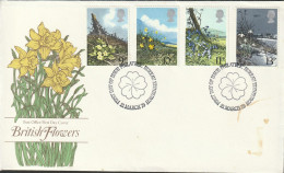 Great Britain   .   1979   .  "British Flowers"   .   First Day Cover - 4 Stamps - 1971-80 Ediciones Decimal