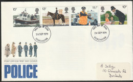 Great Britain   .   1979   .  "Police"   .   First Day Cover - 4 Stamps - 1971-80 Ediciones Decimal