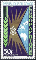 REPUBLICA DEL CONGO 1966 - EUROPAFRICA - YVERT AEREO 40** - Nuevas/fijasellos