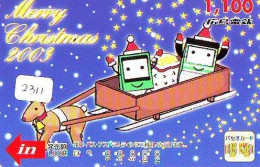 Carte Prépayée Japon * NOËL * WEIHNACHTEN (2311) CHRISTMAS * KERST * NAVIDAD * NATALE - Weihnachten