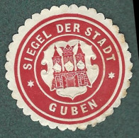 Cachet De Fermeture   -  Guben   -siegel Der Stadt - Cachets Généralité