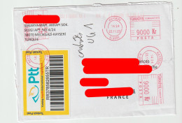 7345 Lettre TURQUIE Türkiye RECOMMANDE REGISTERED Affranchissement Mécanique Machine A Affranchir CURIOSITE CURIOSITY - Storia Postale