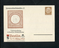 "DEUTSCHES REICH" 1940, Privatpostkarte "Reichsbund Der Philatelisten" ** (4229) - Interi Postali Privati