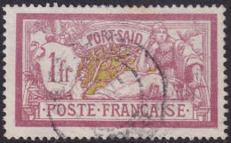 French Offices Port Said 1902 Sc 30 Yt 32 Used Toning Spot On Top Edge - Gebraucht