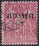 French Offices Alexandria 1899 Sc 12a Alexandrie Yt 14 Used Type I - Oblitérés