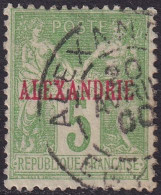 French Offices Alexandria 1899 Sc 5a Alexandrie Yt 6 Used Type II - Usados