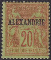 French Offices Alexandria 1899 Sc 8 Alexandrie Yt 10 MH* - Ongebruikt