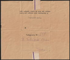 Telegram/ Telegrama - Rossio, Lisboa > Tavira -|- Postmark - Tavira. 1935 - Briefe U. Dokumente