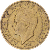 Monnaie, Monaco, Rainier III, 20 Francs, Vingt, 1951, TTB, Bronze-Aluminium - 1949-1956 Old Francs