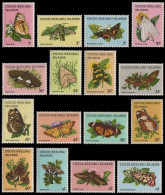 Kokos-Inseln 1982 - Mi-Nr. 88-103 ** - MNH - Schmetterling / Butterflies - Kokosinseln (Keeling Islands)