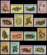 Kokos-Inseln 1982 - Mi-Nr. 88-103 ** - MNH - Schmetterling / Butterflies - Cocos (Keeling) Islands