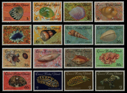 Kokos-Inseln 1985 - Mi-Nr. 140-155 ** - MNH - Meeresschnecken / Marine Snails - Isole Cocos (Keeling)