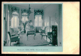 BELGIUM - BRUXELLES -" Cecil Hotel" -Salle De Lecture. - Hotel De 1er Rang( Ed. Dezadaleere  Wenseleers ) Carte Postale - Hotels & Restaurants