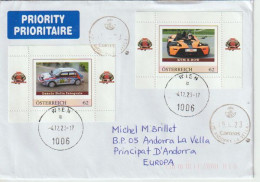 2023. Legendary Automobiles: Lancia Delta Integrale & KTM X-Bow (Austrian Manufacturer) Letter To Andorra. 2 Pics - Lettres & Documents