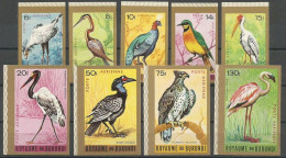 Burundi COB PA8ND/16ND Série Complète Non-Dentelés Imperforated MNH / ** 1965 Oiseaux Birds - Nuovi